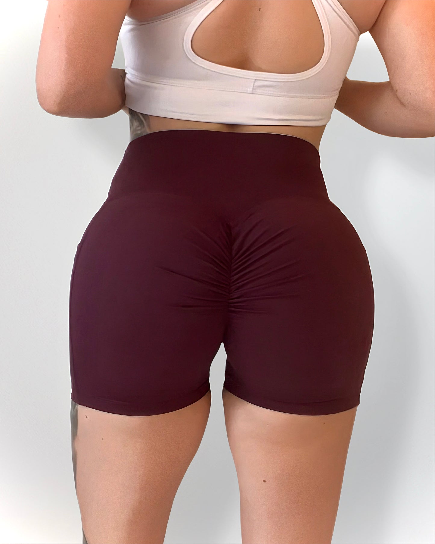 Crush Curve Shorts – Wine Red