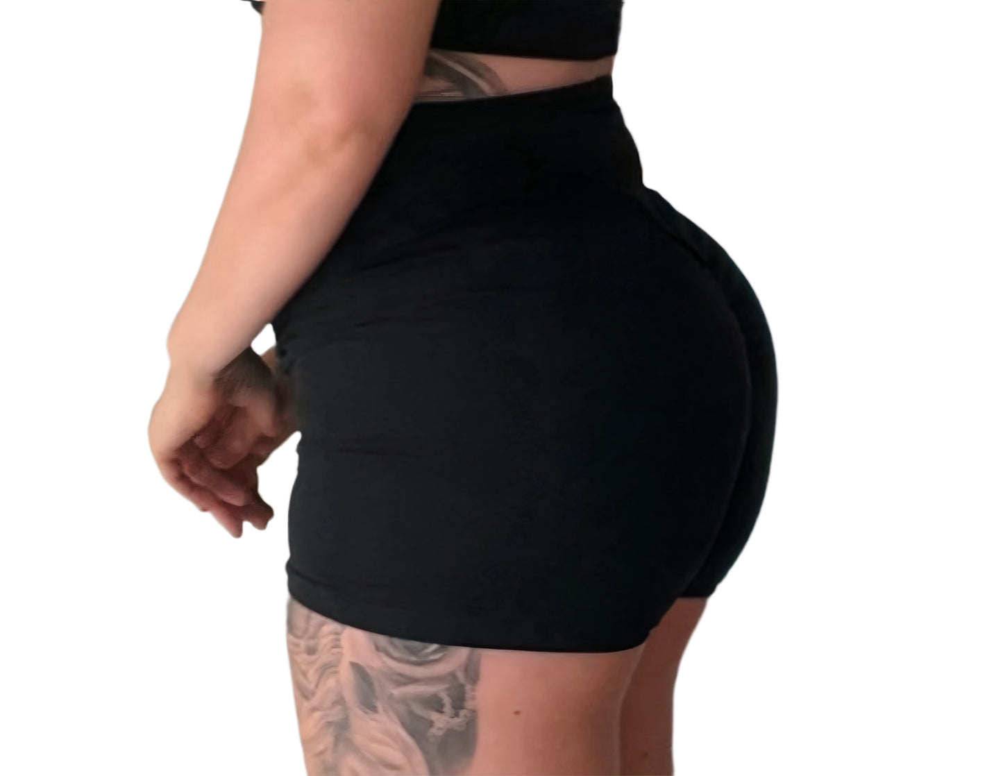 Butt-Lifting Black Shorts Cotton