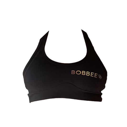 Supportive Black Sports Bra with Chest Enhancing Lining