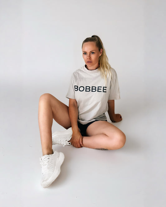 Oversized Cotton T-Shirt | Perfect Gym Fit | Faded Black & Bone