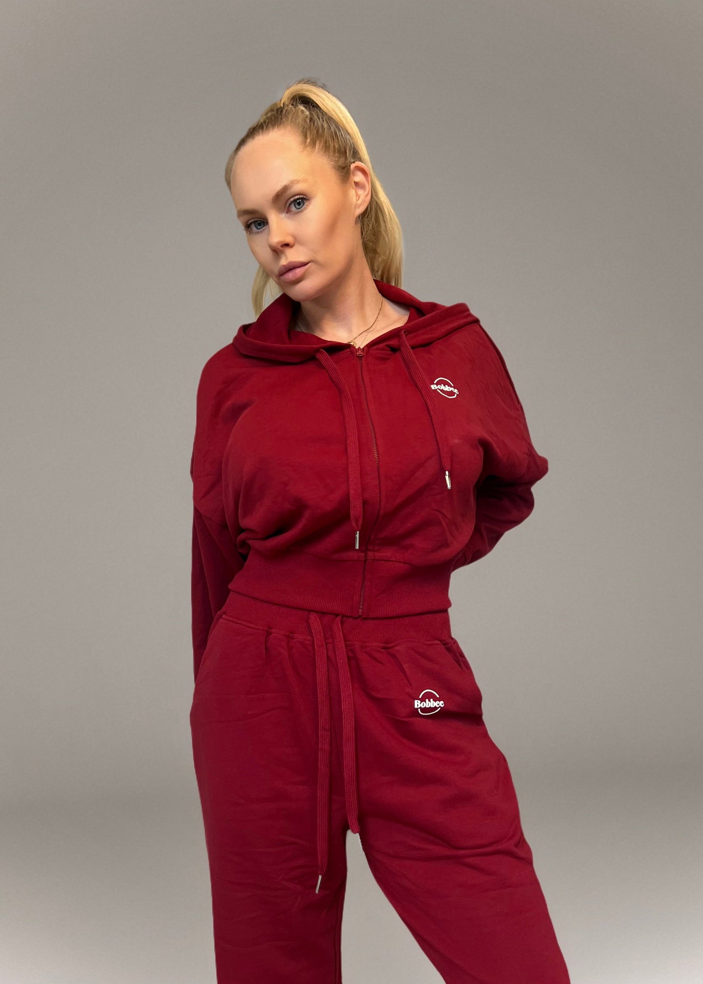 Burgundy Elegance Tracksuit