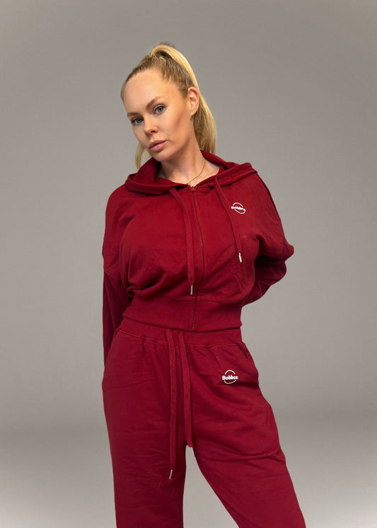 Burgundy Elegance Tracksuit