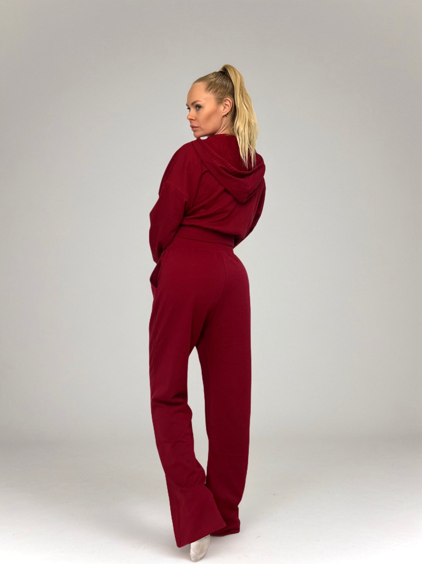 Burgundy Elegance Tracksuit
